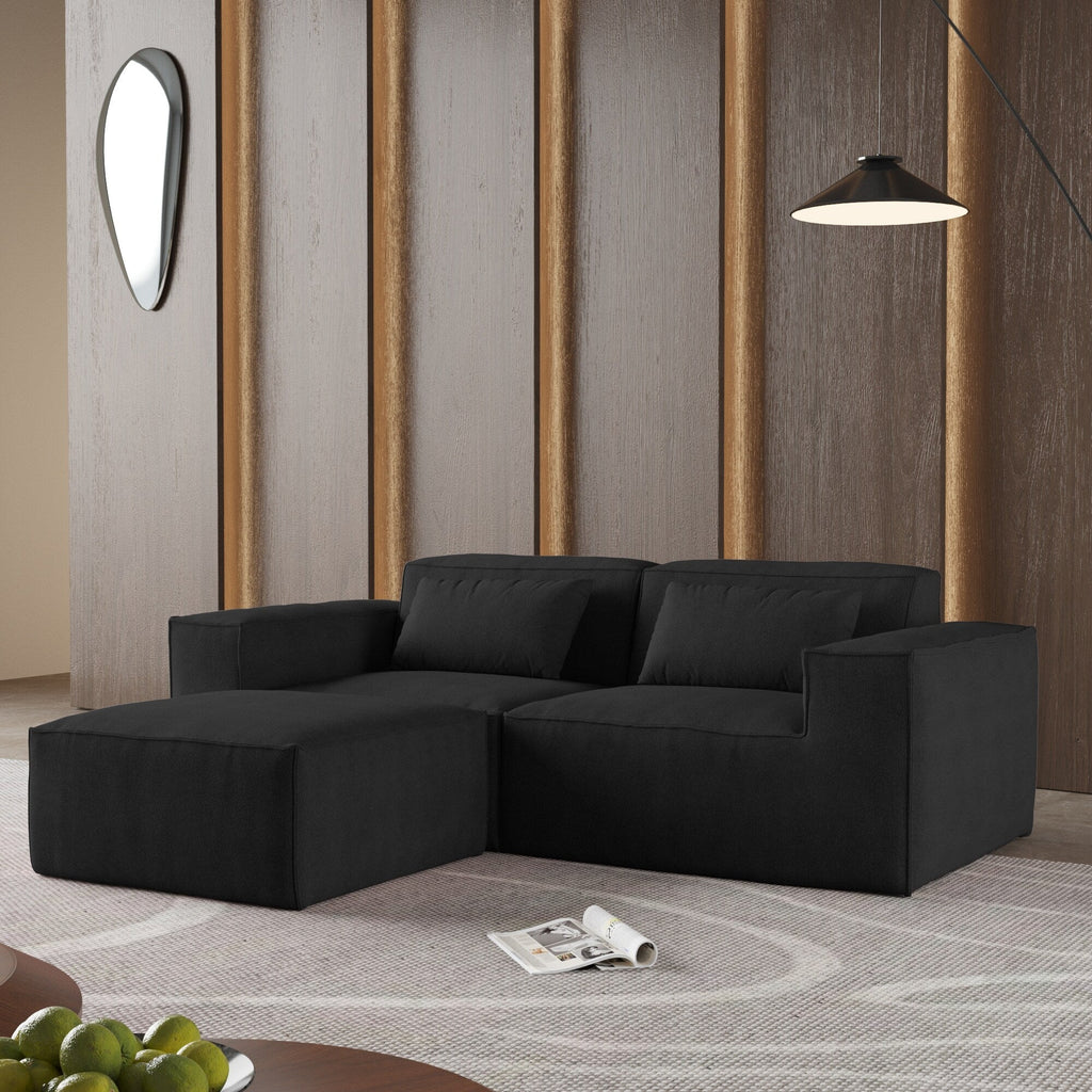 Canapé sectionnel modulaire 86,62 $, grand canapé causeuse Plus, canapés modernes et confortables en velours côtelé avec méridienne réversible