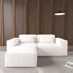 Canapé sectionnel modulaire 86,62 $, grand canapé causeuse Plus, canapés modernes et confortables en velours côtelé avec méridienne réversible