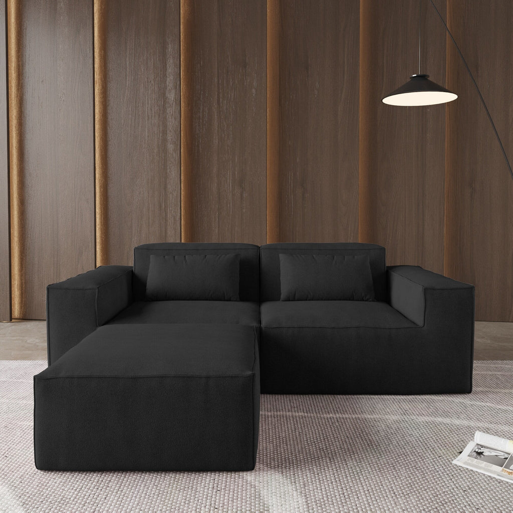 Canapé sectionnel modulaire 86,62 $, grand canapé causeuse Plus, canapés modernes et confortables en velours côtelé avec méridienne réversible