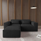 Canapé sectionnel modulaire 86,62 $, grand canapé causeuse Plus, canapés modernes et confortables en velours côtelé avec méridienne réversible