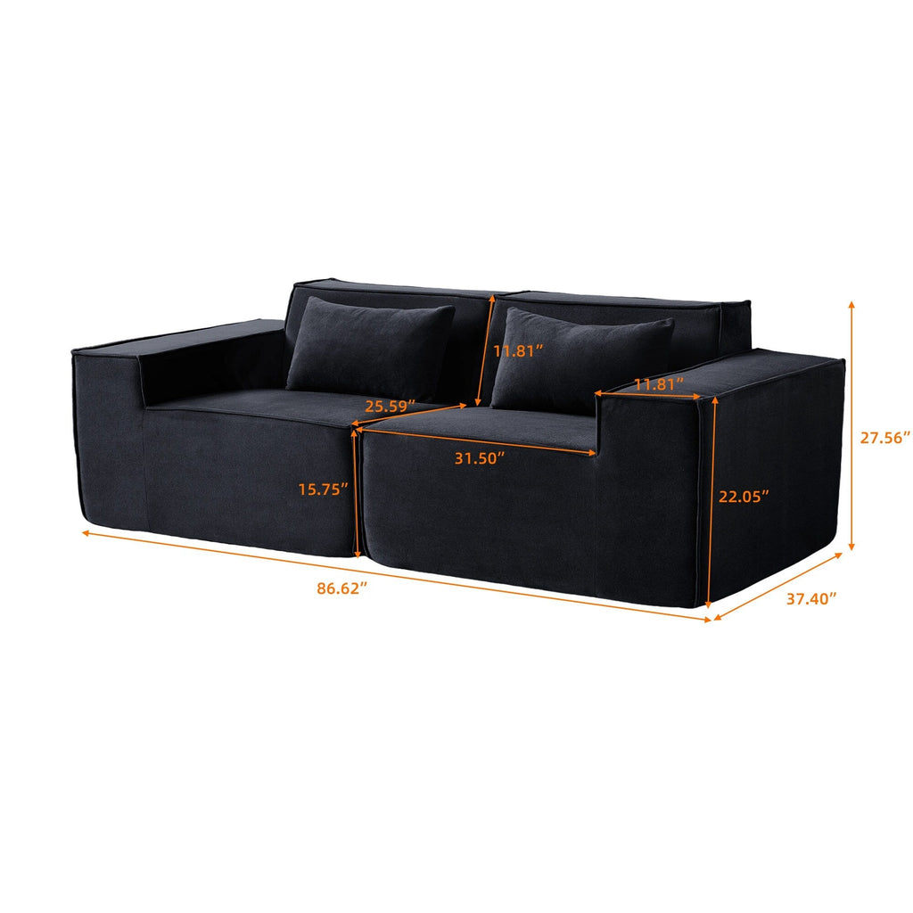 Canapé sectionnel modulaire 86,62 $, grand canapé causeuse Plus, canapés modernes et confortables en velours côtelé
