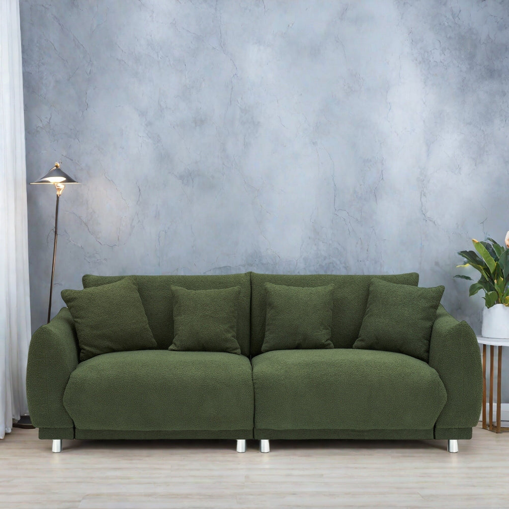 Canapé 3 places en tissu 86,6 avec housses amovibles antitaches et mousse de densité moyenne