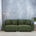 Canapé 3 places en tissu 86,6 avec housses amovibles antitaches et mousse de densité moyenne