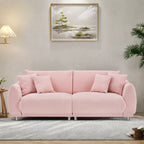 Canapé 3 places en tissu 86,6 avec housses amovibles antitaches et mousse de densité moyenne