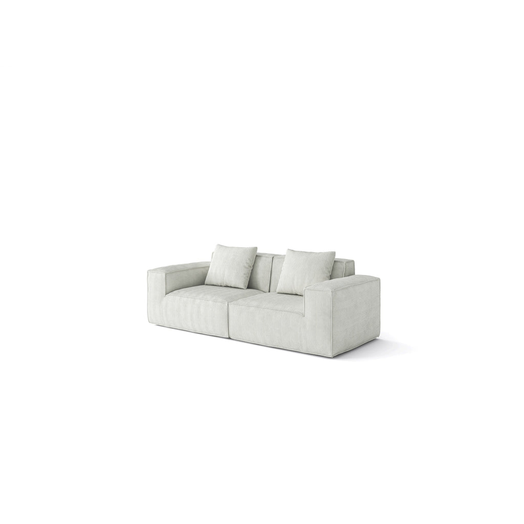 Canapé 3 places en mousse 86,6 avec assise large et profonde, éponge moulée monobloc, housse amovible et lavable