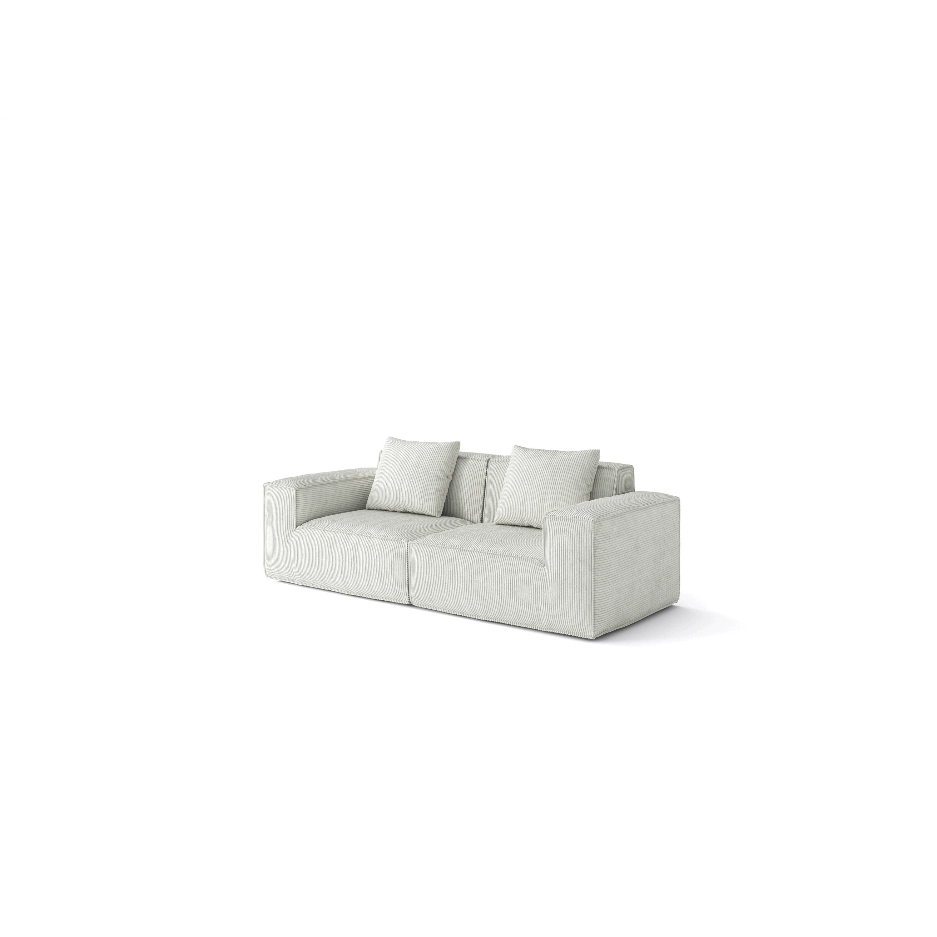 Canapé 3 places en mousse 86,6 avec assise large et profonde, éponge moulée monobloc, housse amovible et lavable