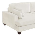 Canapé 3 places moderne de 87 pouces, rembourré, design chenille, pour le salon