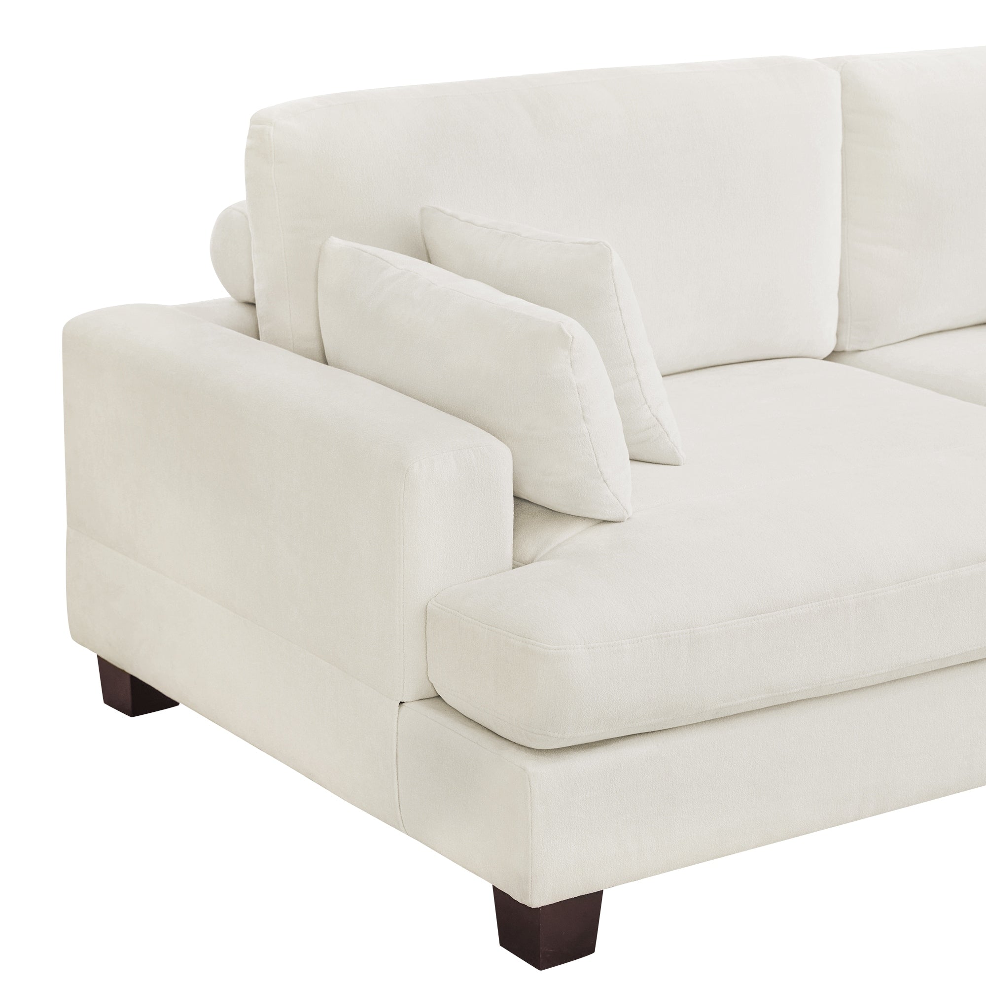 Canapé 3 places moderne de 87 pouces, rembourré, design chenille, pour le salon