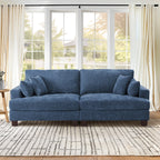 Canapé 3 places moderne de 87 pouces, rembourré, design chenille, pour le salon