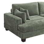 Canapé 3 places moderne de 87 pouces, rembourré, design chenille, pour le salon