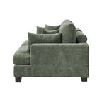 Canapé 3 places moderne de 87 pouces, rembourré, design chenille, pour le salon