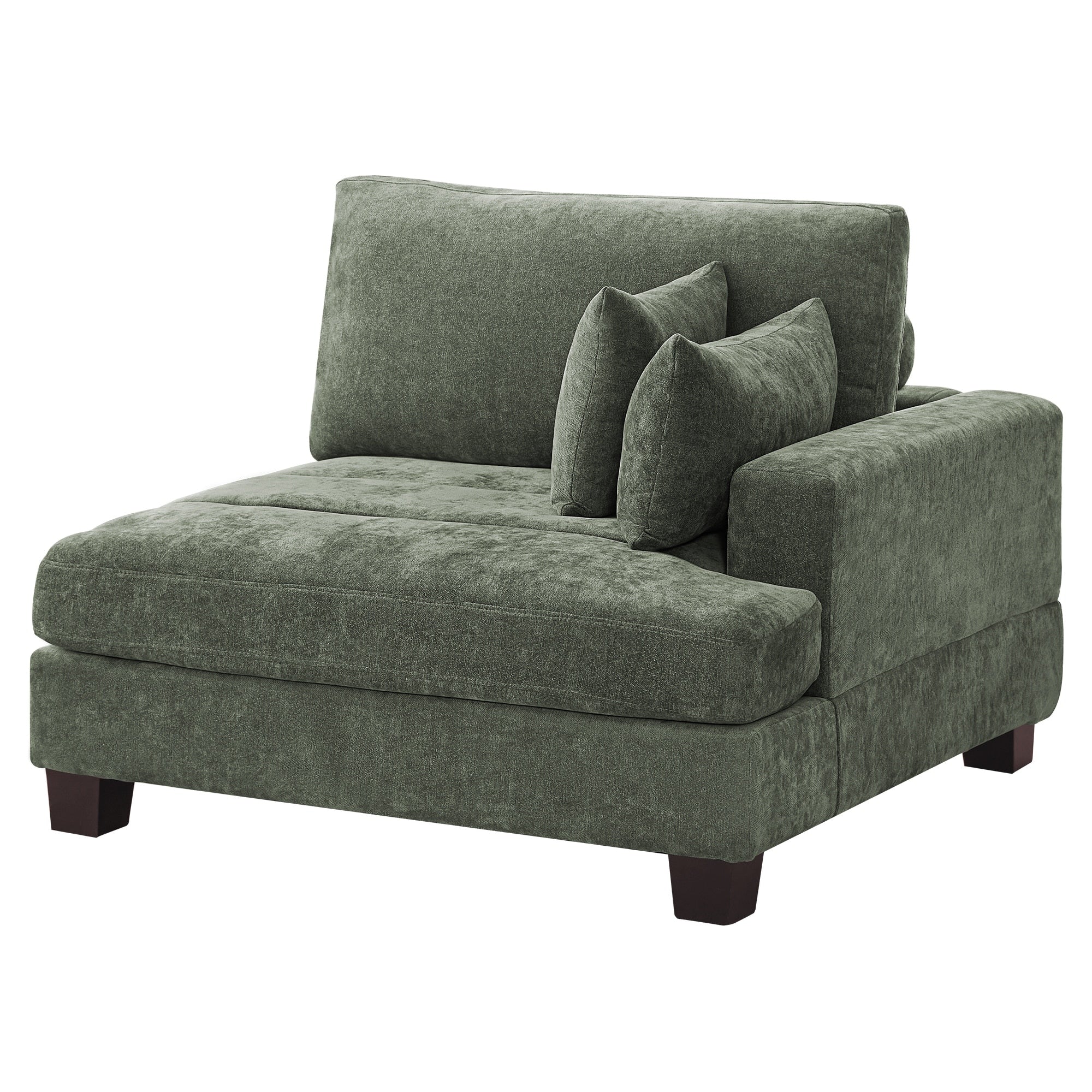 Canapé 3 places moderne de 87 pouces, rembourré, design chenille, pour le salon