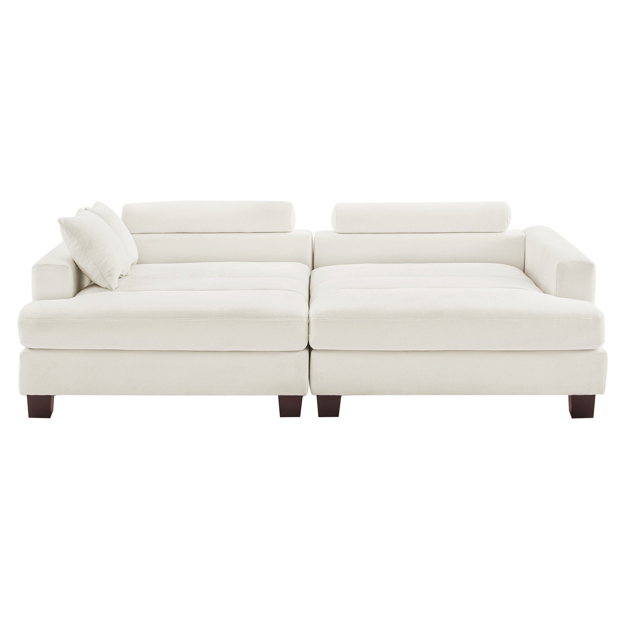 Canapé 3 places moderne de 87 pouces, rembourré, design chenille, pour le salon