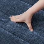 Canapé 3 places moderne de 87 pouces, rembourré, design chenille, pour le salon