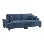 Canapé 3 places moderne de 87 pouces, rembourré, design chenille, pour le salon