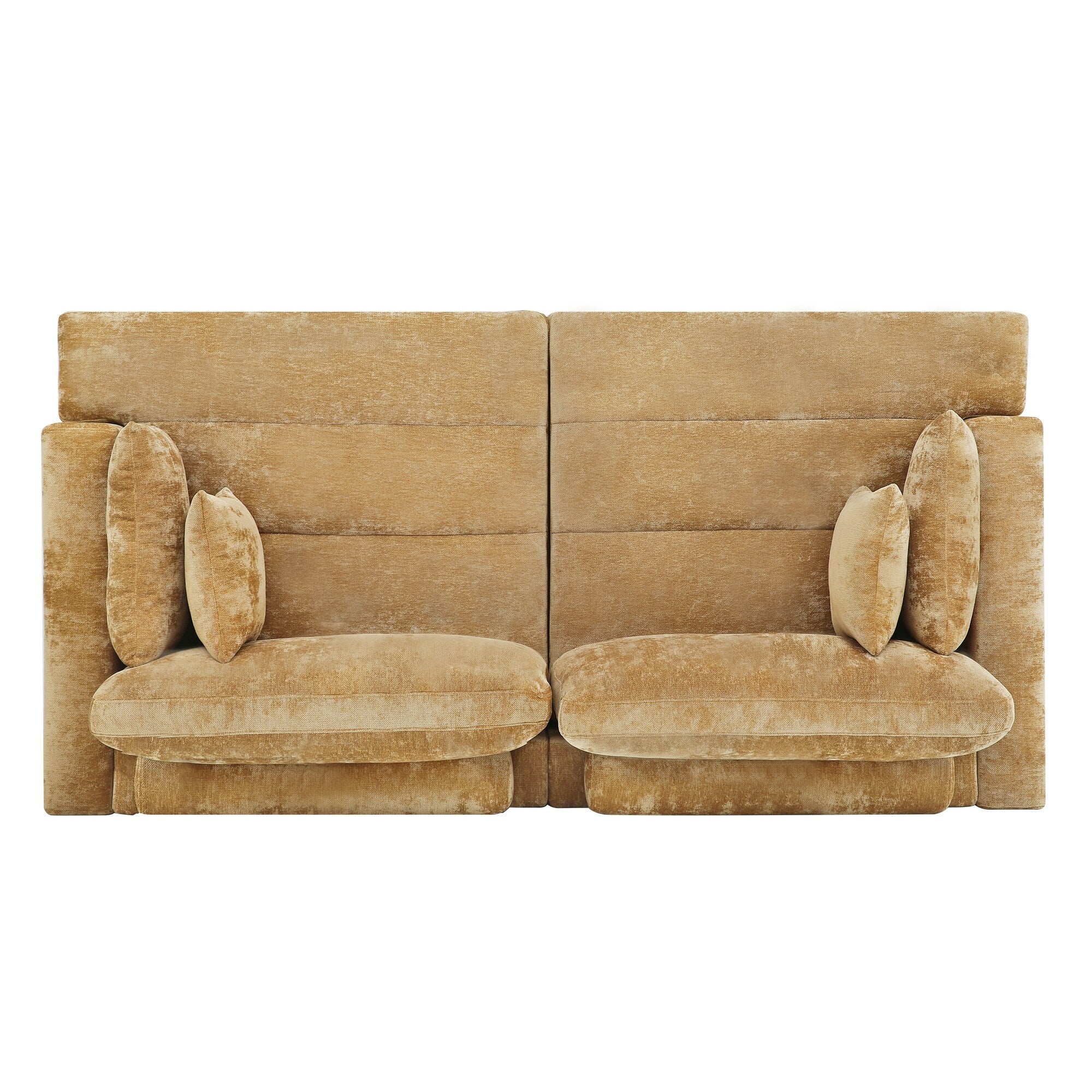 Canapé 3 places moderne de 87 pouces, rembourré, design chenille, pour le salon