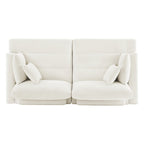 Canapé 3 places moderne de 87 pouces, rembourré, design chenille, pour le salon