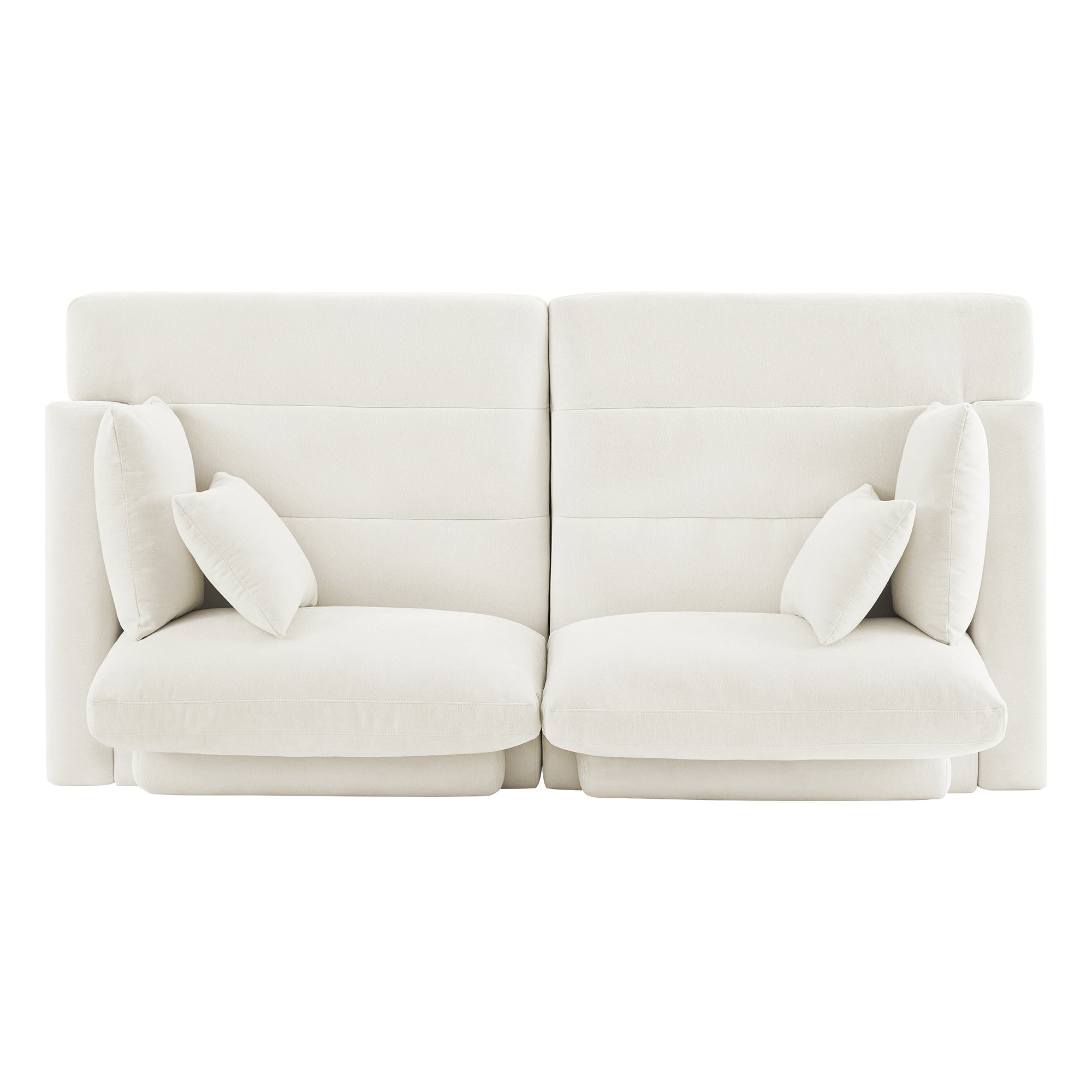 Canapé 3 places moderne de 87 pouces, rembourré, design chenille, pour le salon