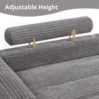 Canapé 3 places moderne de 87 pouces, rembourré, design chenille, pour le salon