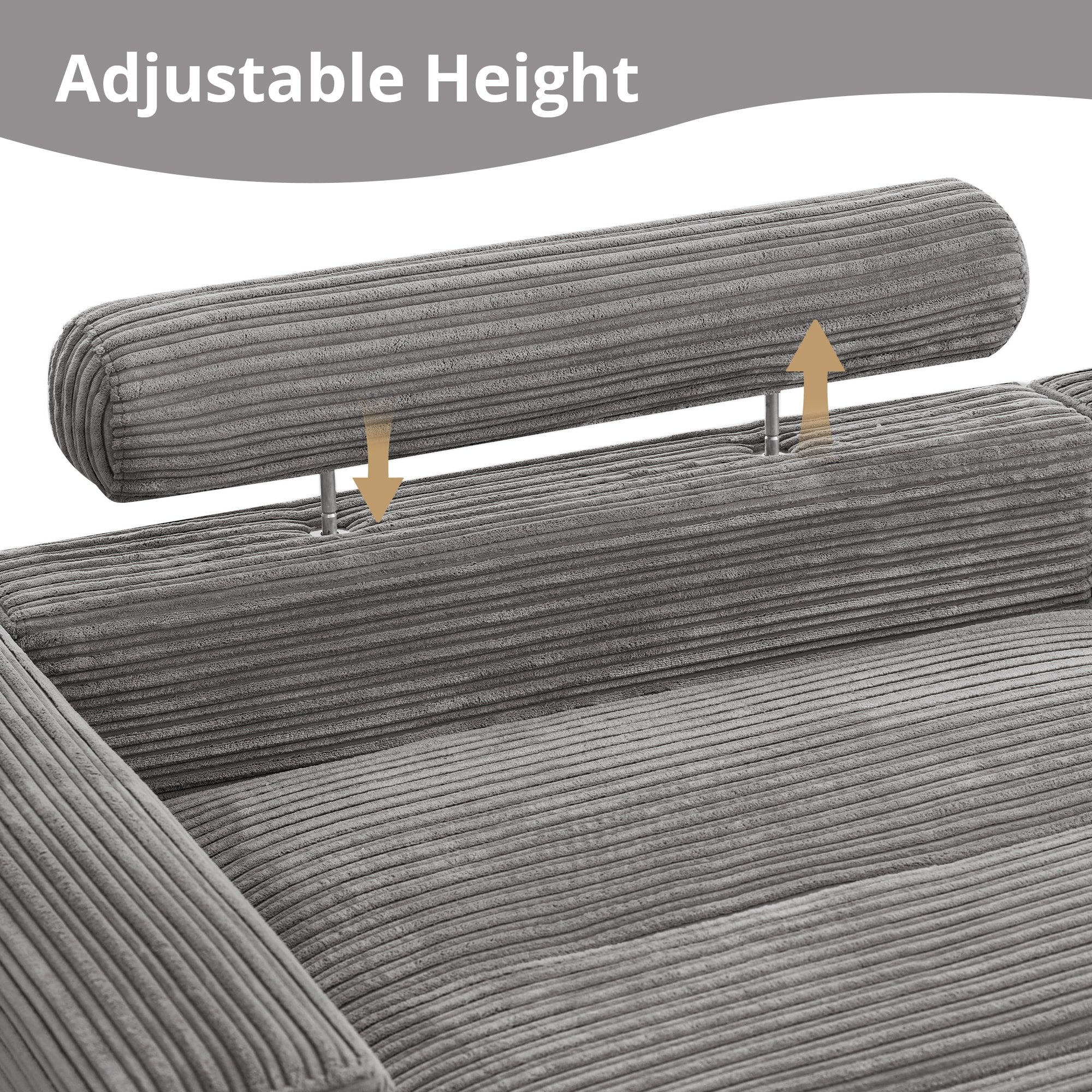 Canapé 3 places moderne de 87 pouces, rembourré, design chenille, pour le salon