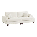 Canapé 3 places moderne de 87 pouces, rembourré, design chenille, pour le salon