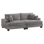 Canapé 3 places moderne de 87 pouces, rembourré, design chenille, pour le salon