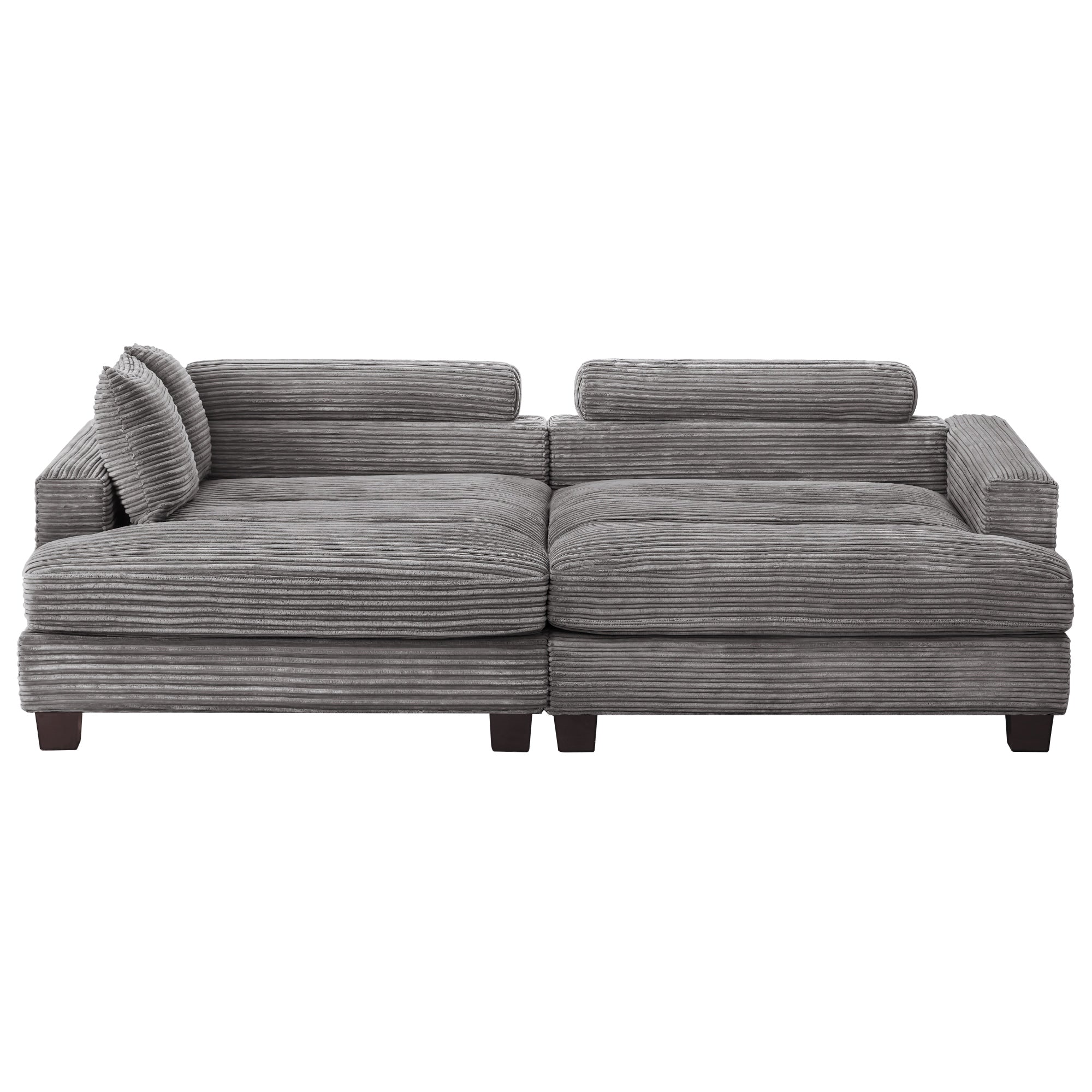 Canapé 3 places moderne de 87 pouces, rembourré, design chenille, pour le salon