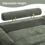 Canapé 3 places moderne de 87 pouces, rembourré, design chenille, pour le salon