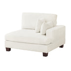 Canapé 3 places moderne de 87 pouces, rembourré, design chenille, pour le salon