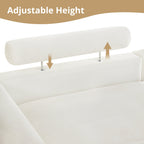 Canapé 3 places moderne de 87 pouces, rembourré, design chenille, pour le salon