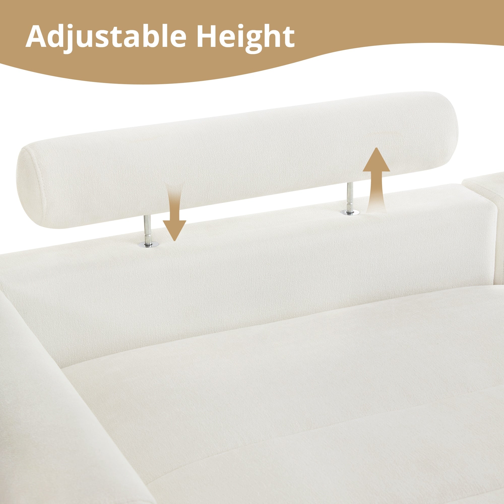 Canapé 3 places moderne de 87 pouces, rembourré, design chenille, pour le salon