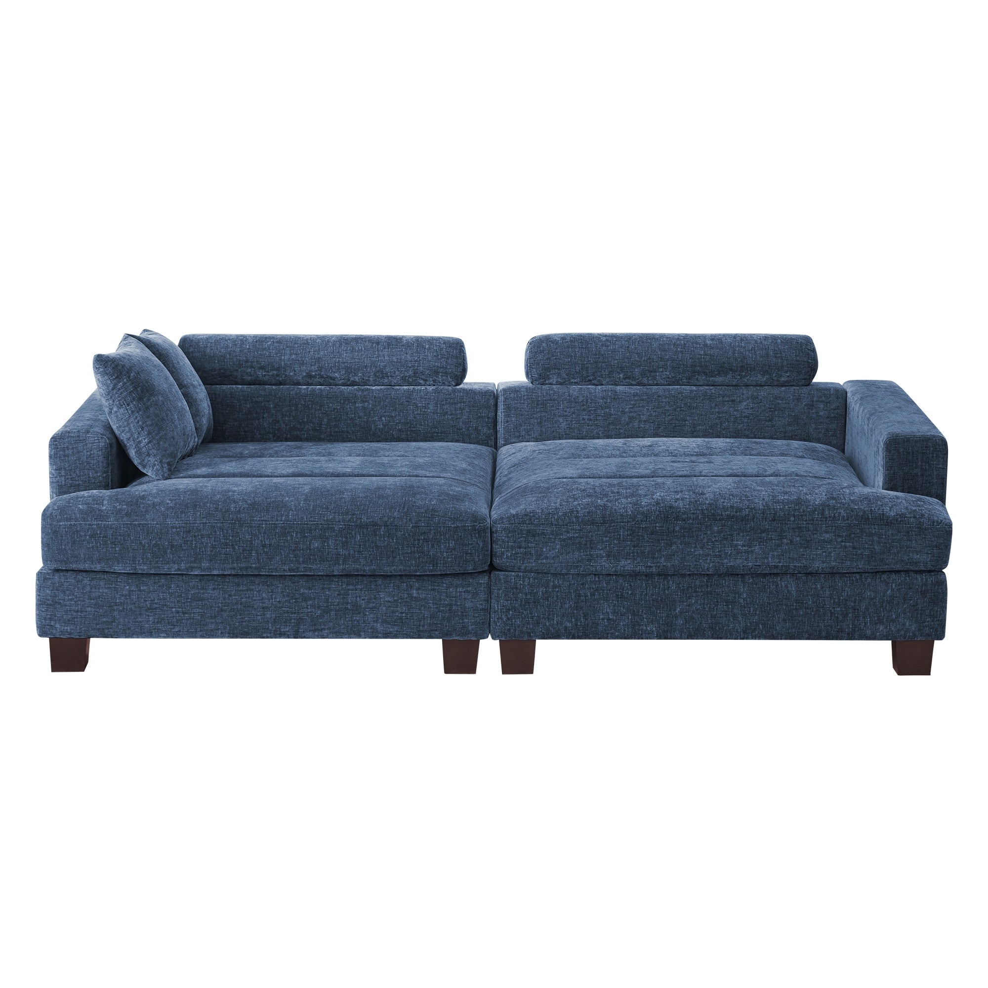 Canapé 3 places moderne de 87 pouces, rembourré, design chenille, pour le salon