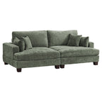 Canapé 3 places moderne de 87 pouces, rembourré, design chenille, pour le salon