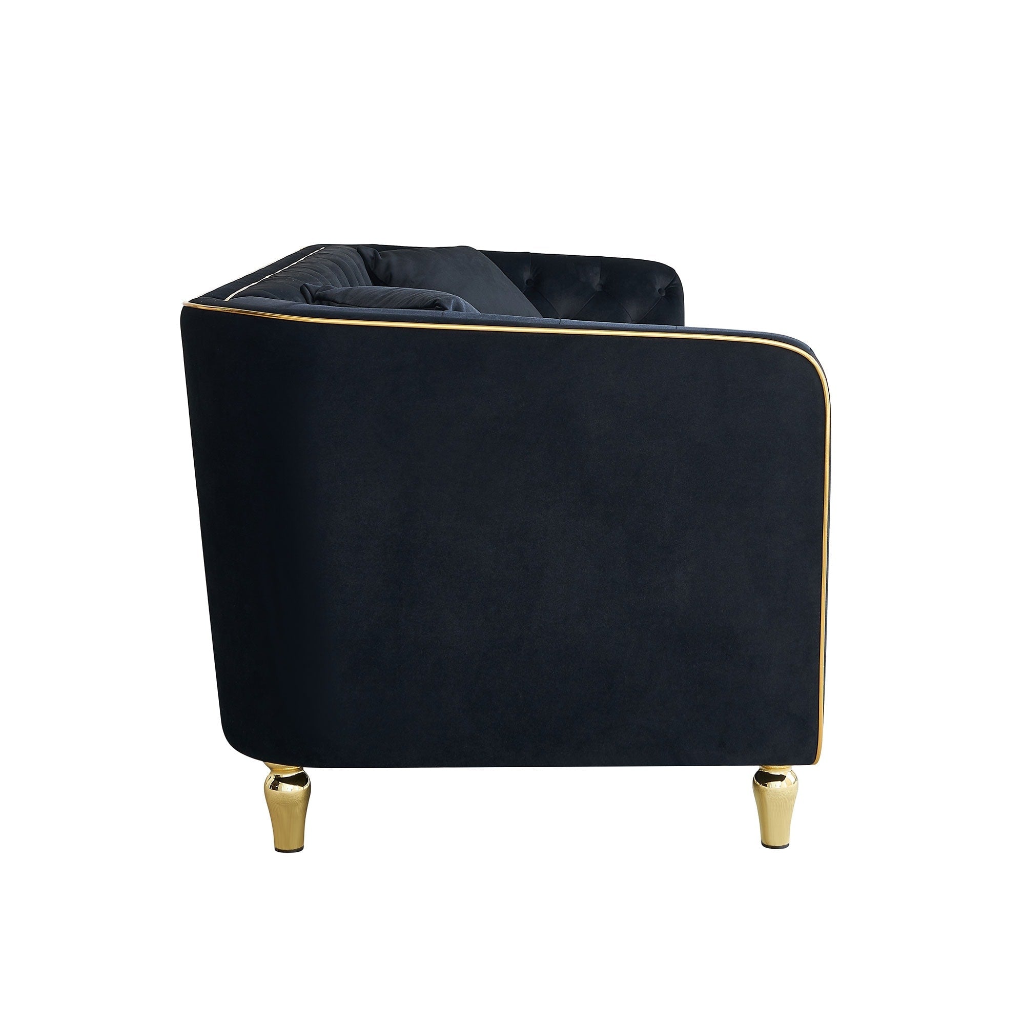 Canapé 3 places classique et moderne en velours côtelé 87.01 avec cadre en pin massif, 2 coussins inclus