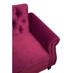 Canapé-lit convertible en velours de 87,8 po avec futon