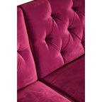 Canapé-lit convertible en velours de 87,8 po avec futon