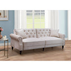 Canapé-lit convertible en velours de 87,8 po avec futon