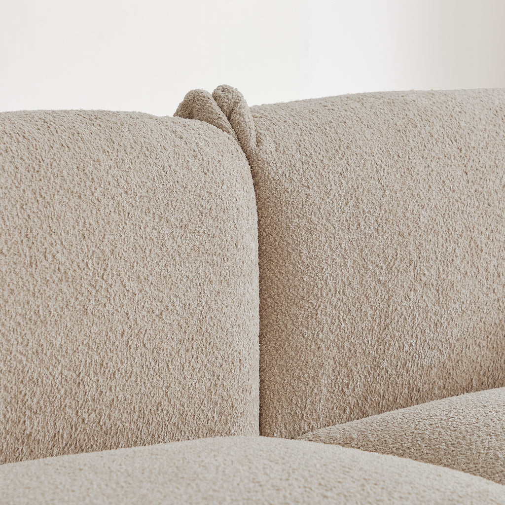 Canapé causeuse surdimensionné de 87 po avec cadre en métal, 2 coussins et revêtement durable