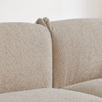 Canapé causeuse surdimensionné de 87 po avec cadre en métal, 2 coussins et revêtement durable