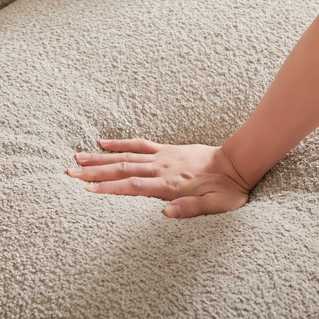 Canapé causeuse surdimensionné de 87 po avec cadre en métal, 2 coussins et revêtement durable