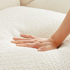 Canapé causeuse surdimensionné de 87 po avec cadre en métal, 2 coussins et revêtement durable