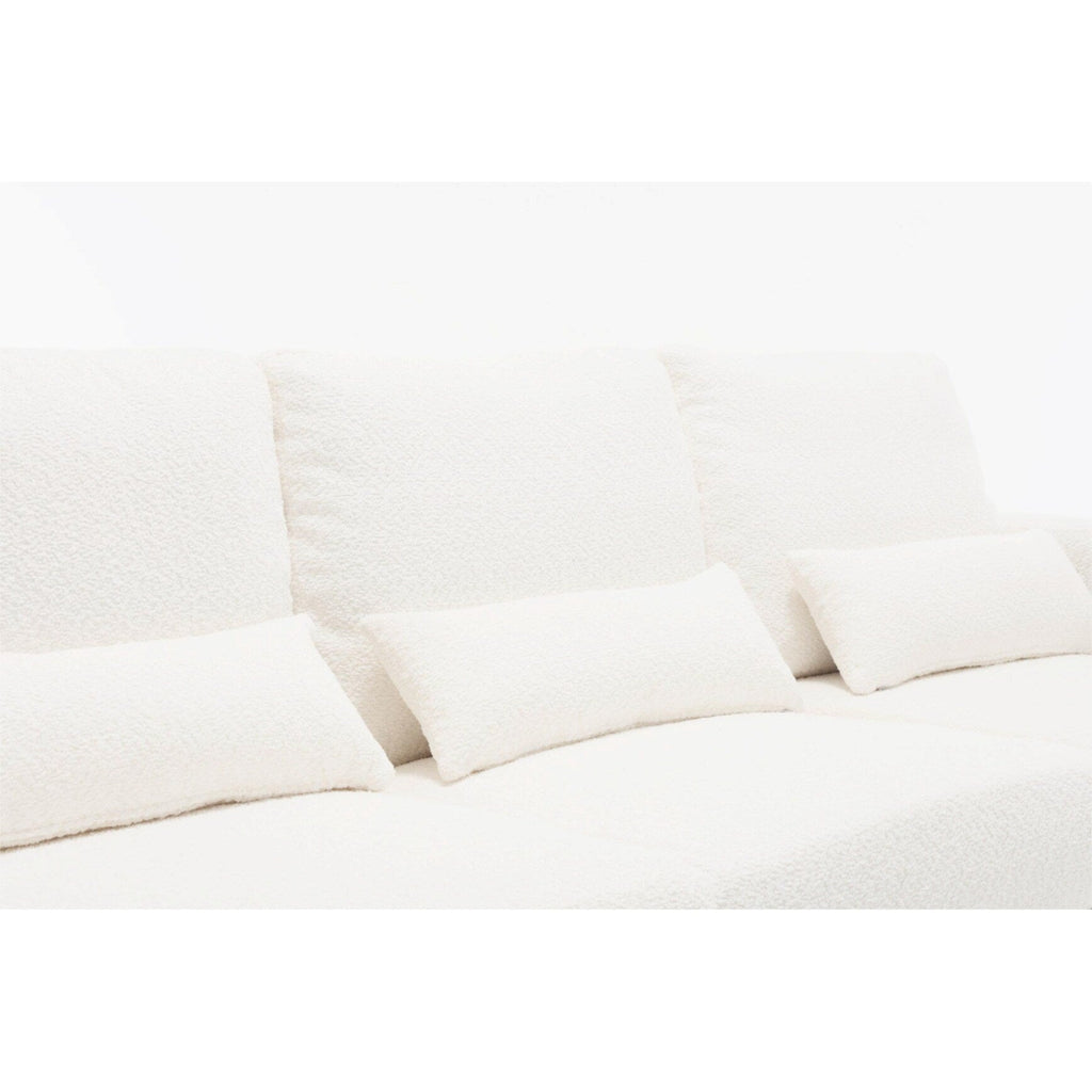 Canapé 3 places en tissu de 88,4 pouces : coussins de dossier amovibles, assise profonde et cadre robuste en bois dur et acier