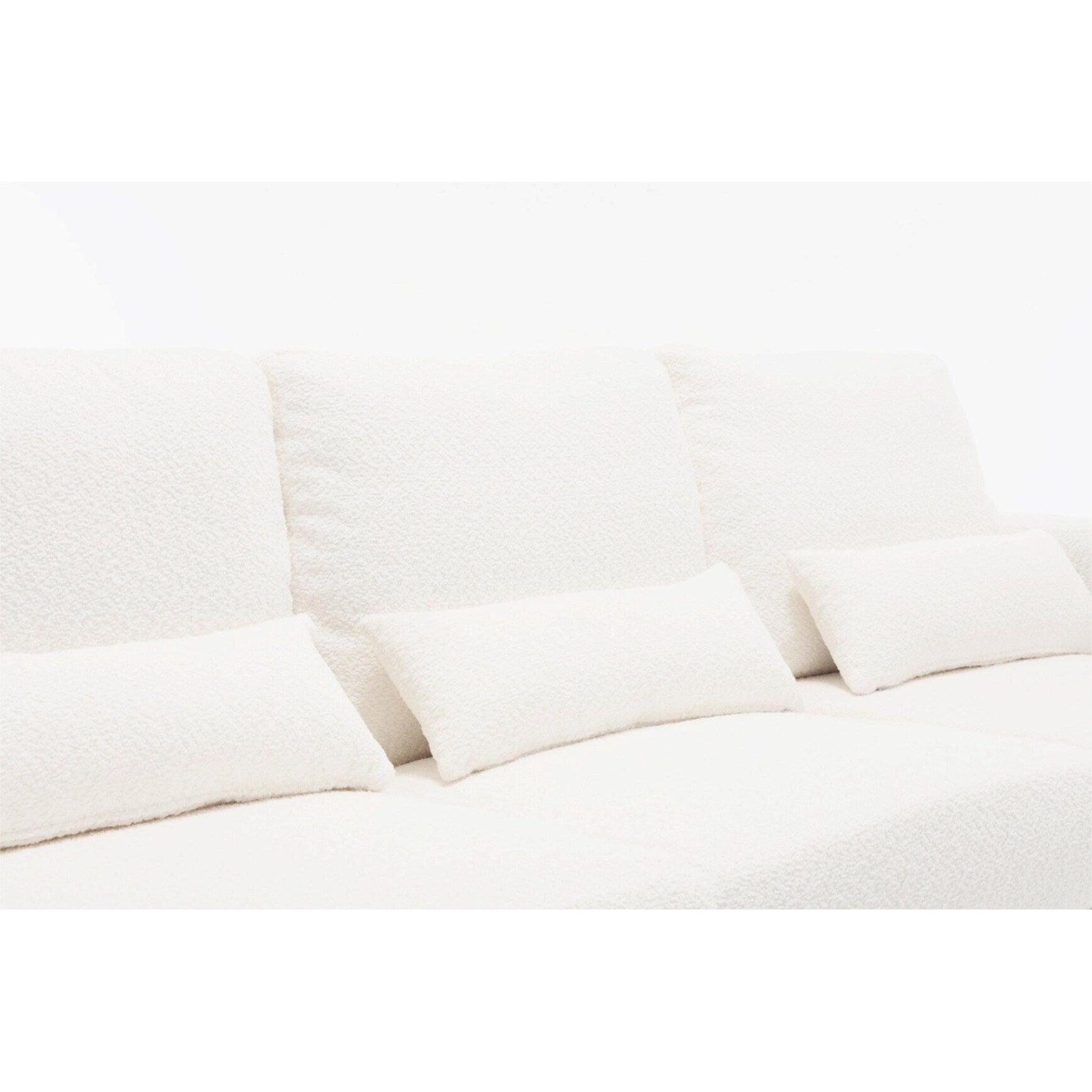 Canapé 3 places en tissu de 88,4 pouces : coussins de dossier amovibles, assise profonde et cadre robuste en bois dur et acier