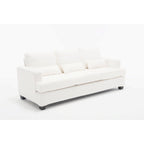 Canapé 3 places en tissu de 88,4 pouces : coussins de dossier amovibles, assise profonde et cadre robuste en bois dur et acier