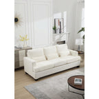 Canapé 3 places en tissu de 88,4 pouces : coussins de dossier amovibles, assise profonde et cadre robuste en bois dur et acier