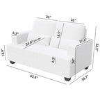 Canapé 3 places en tissu de 88,4 pouces : coussins de dossier amovibles, assise profonde et cadre robuste en bois dur et acier