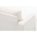 Canapé 3 places en tissu de 88,4 pouces : coussins de dossier amovibles, assise profonde et cadre robuste en bois dur et acier