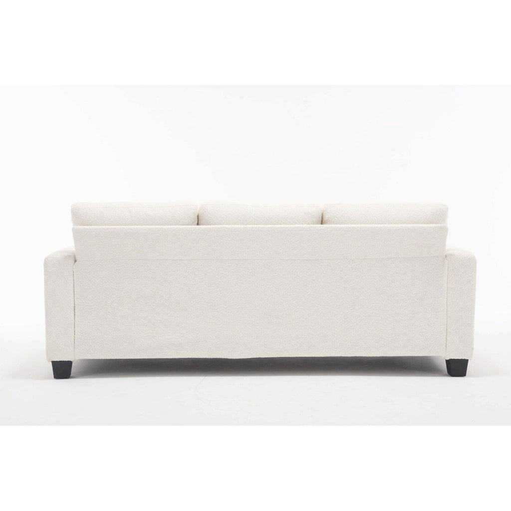 Canapé 3 places en tissu de 88,4 pouces : coussins de dossier amovibles, assise profonde et cadre robuste en bois dur et acier