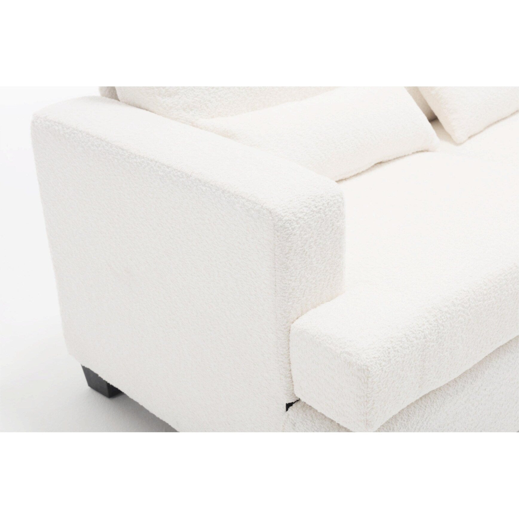 Canapé 3 places en tissu de 88,4 pouces : coussins de dossier amovibles, assise profonde et cadre robuste en bois dur et acier