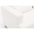 Canapé 3 places en tissu de 88,4 pouces : coussins de dossier amovibles, assise profonde et cadre robuste en bois dur et acier